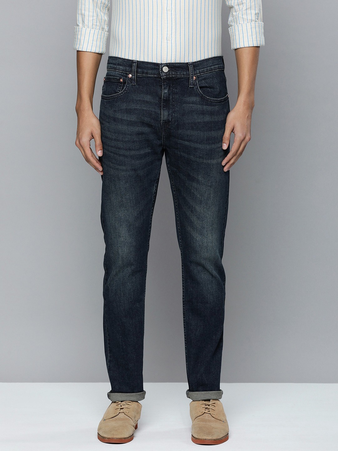 

Levis Men Blue 512 Tapered Fit Light Fade Stretchable Jeans
