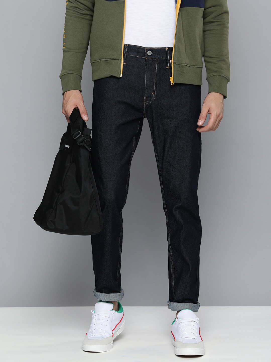 

Levis Men Navy Blue 512 Tapered Fit Stretchable Jeans