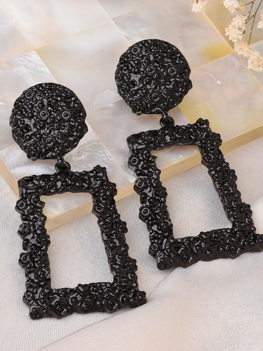 

Lilly & sparkle Black Contemporary Drop Earrings