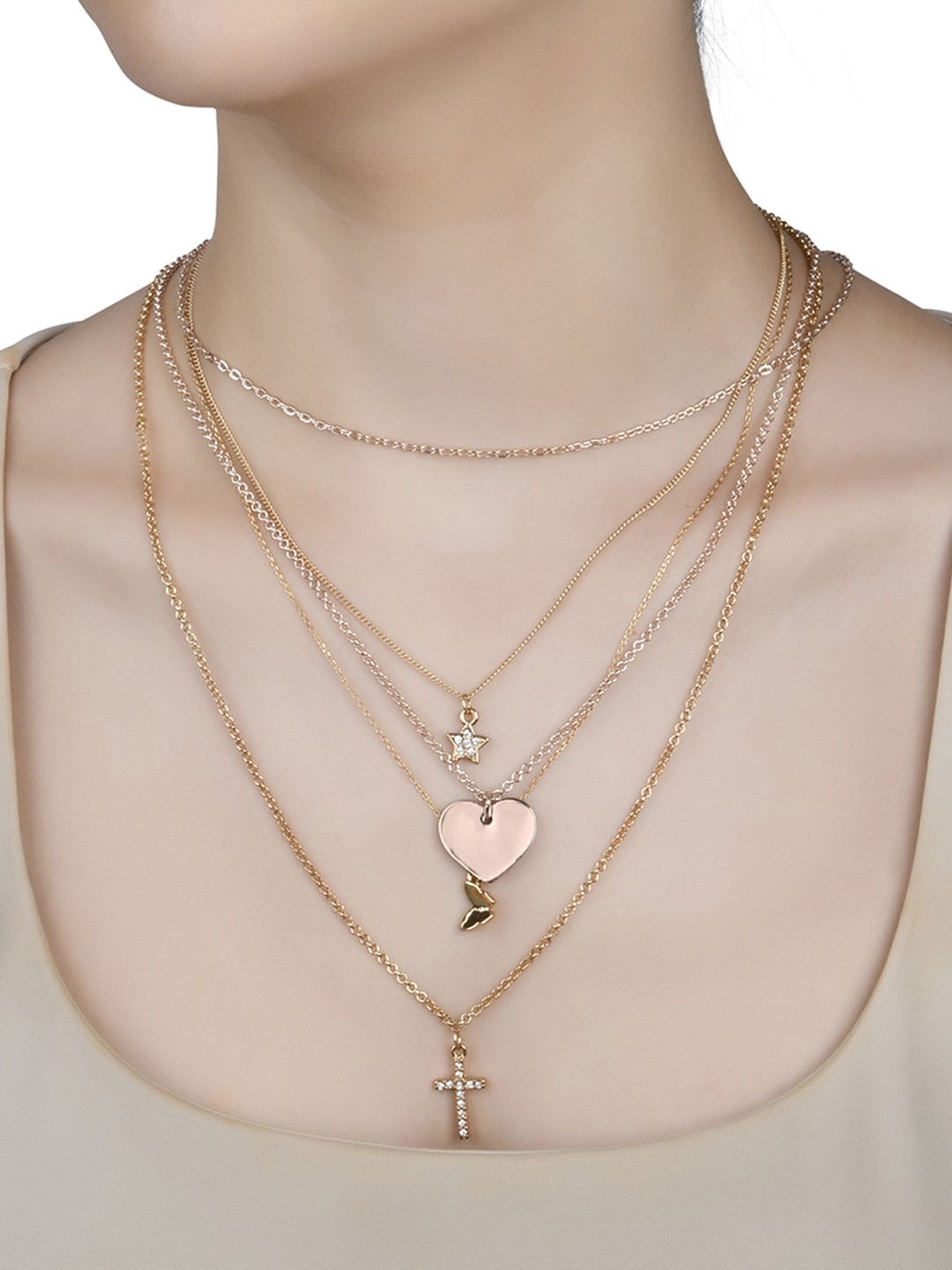 

Lilly & sparkle Gold-Plated Layered Necklaces