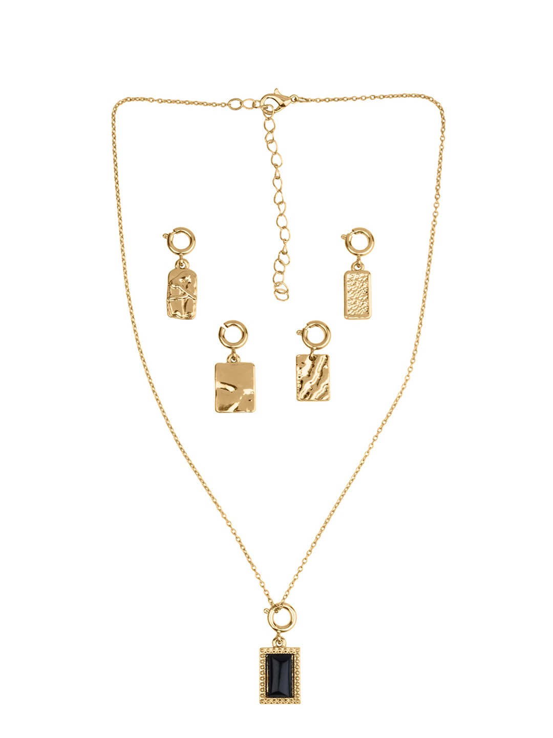 

Lilly & sparkle Gold-Toned & Black Gold-Plated Chain
