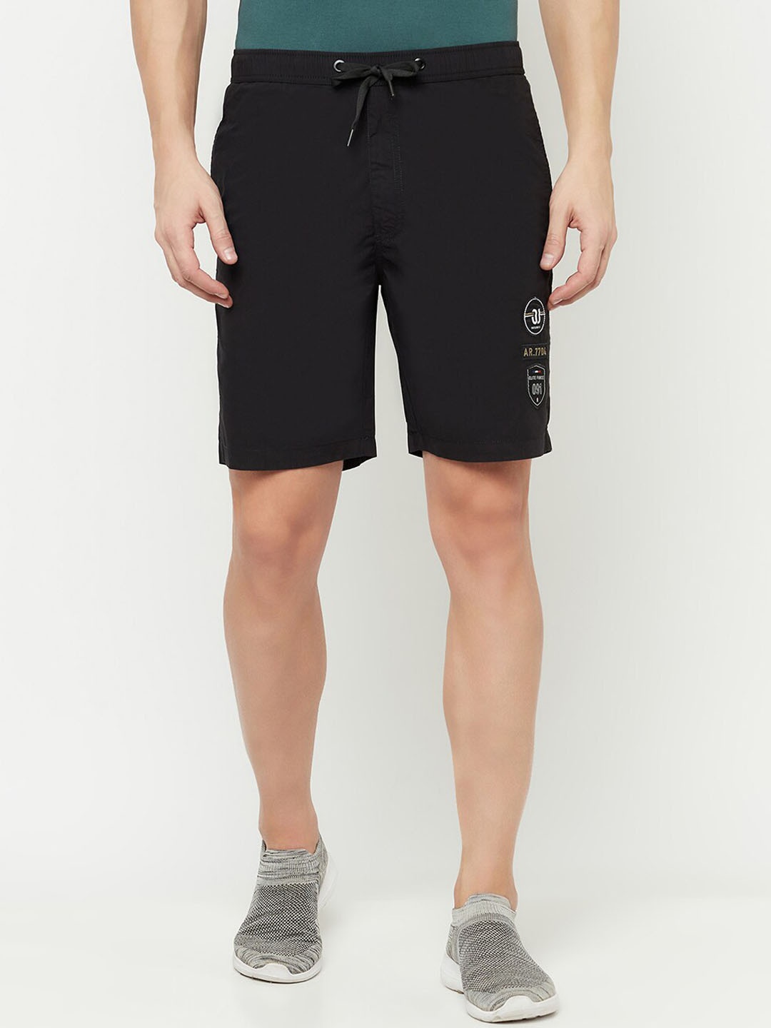 

Octave Men Black Cotton Sports Shorts