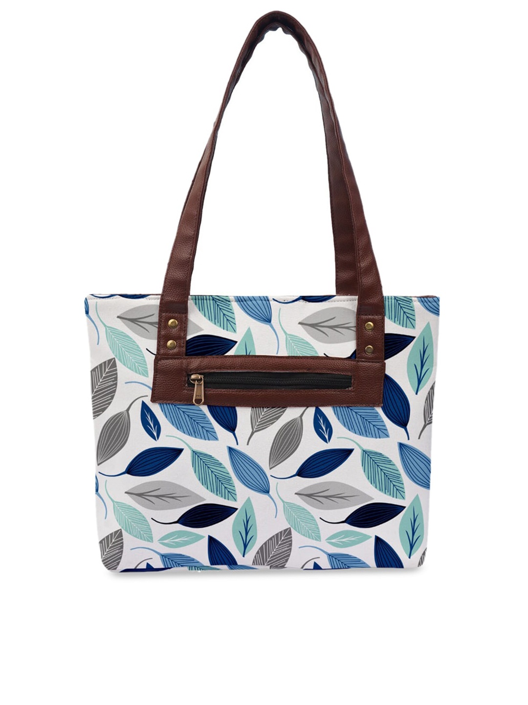 

Crazy Corner Women Blue Printed Oversized Shopper Tote Bag