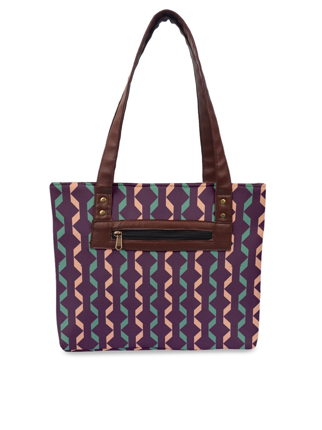 

Crazy Corner Purple Structured Handheld Bag
