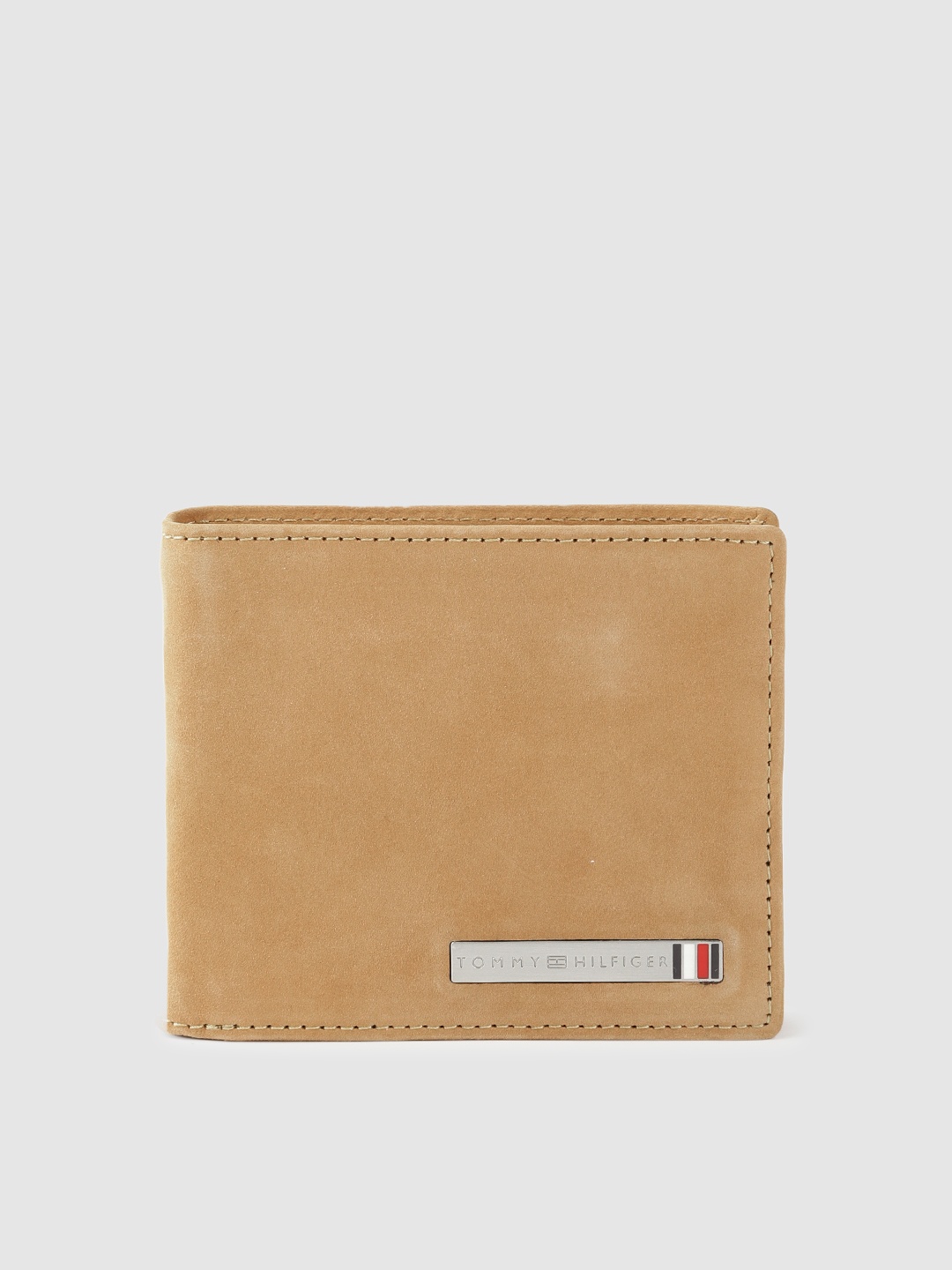 

Tommy Hilfiger Men Tan Embellished Two Fold Leather Wallet