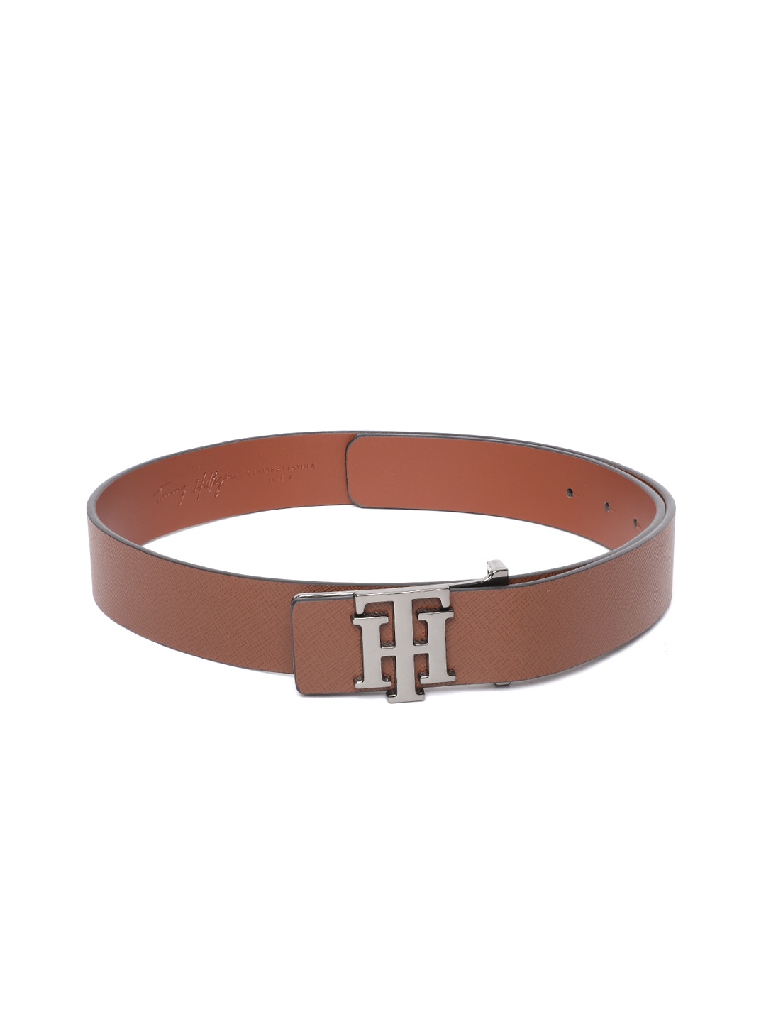 

Tommy Hilfiger Men Tan Textured Leather Belt