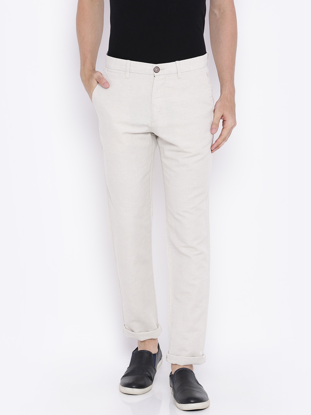 

U.S. Polo Assn. Men Beige Regular Fit Regular Trousers