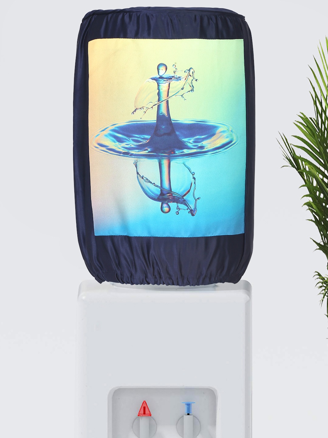 

SWAYAM Black & Blue Water Dance Digitally Printed Water Dispenser Cover