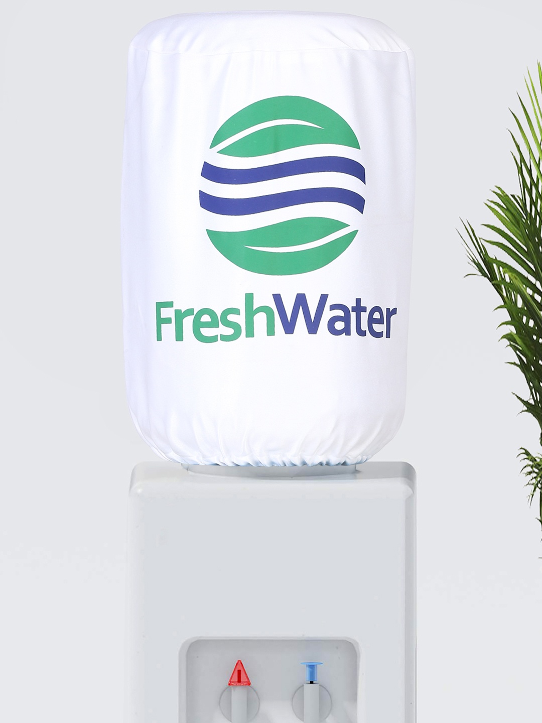 

SWAYAM White & Blue Digitally Printed Water Dispenser Cover