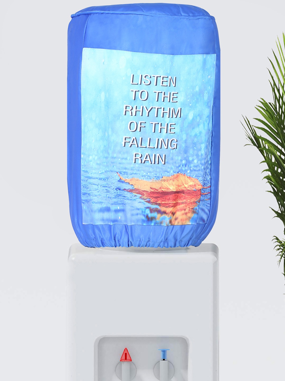 

SWAYAM Blue & White Rain Rhythm Digitally Printed Water Dispenser Cover