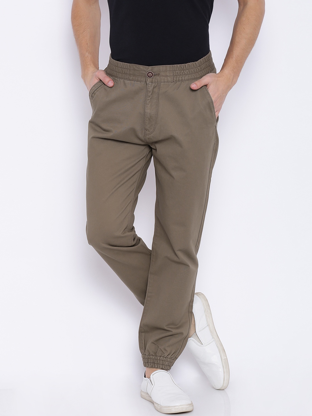 

U.S. Polo Assn. Men Brown Solid Regular Fit Joggers