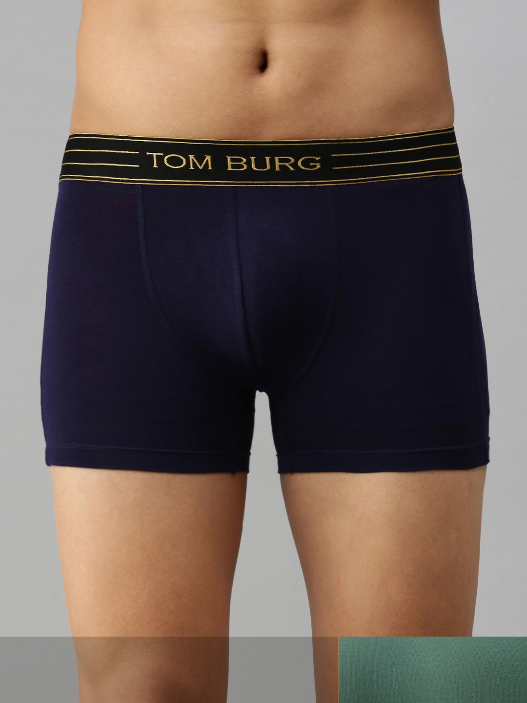 

TOM BURG Men Pack Of 2 Solid Premium Luxury Trunks 3045, Olive
