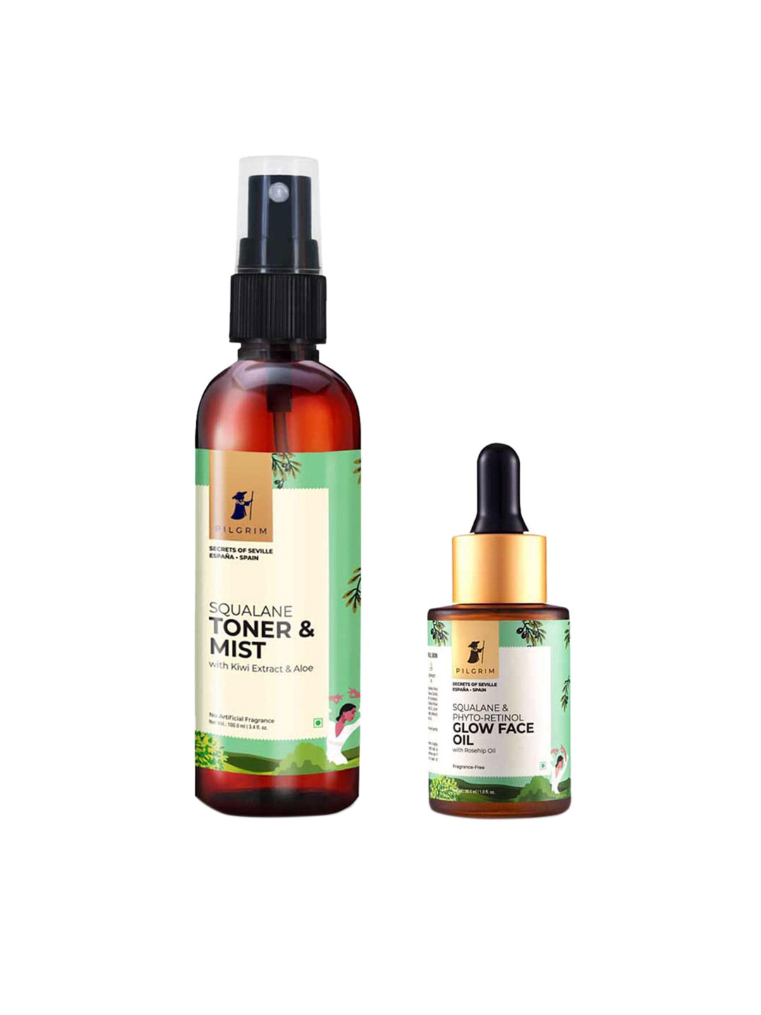 

Pilgrim Green Instant Glow Combo- Pore Tightening & Light Moisturization Pack