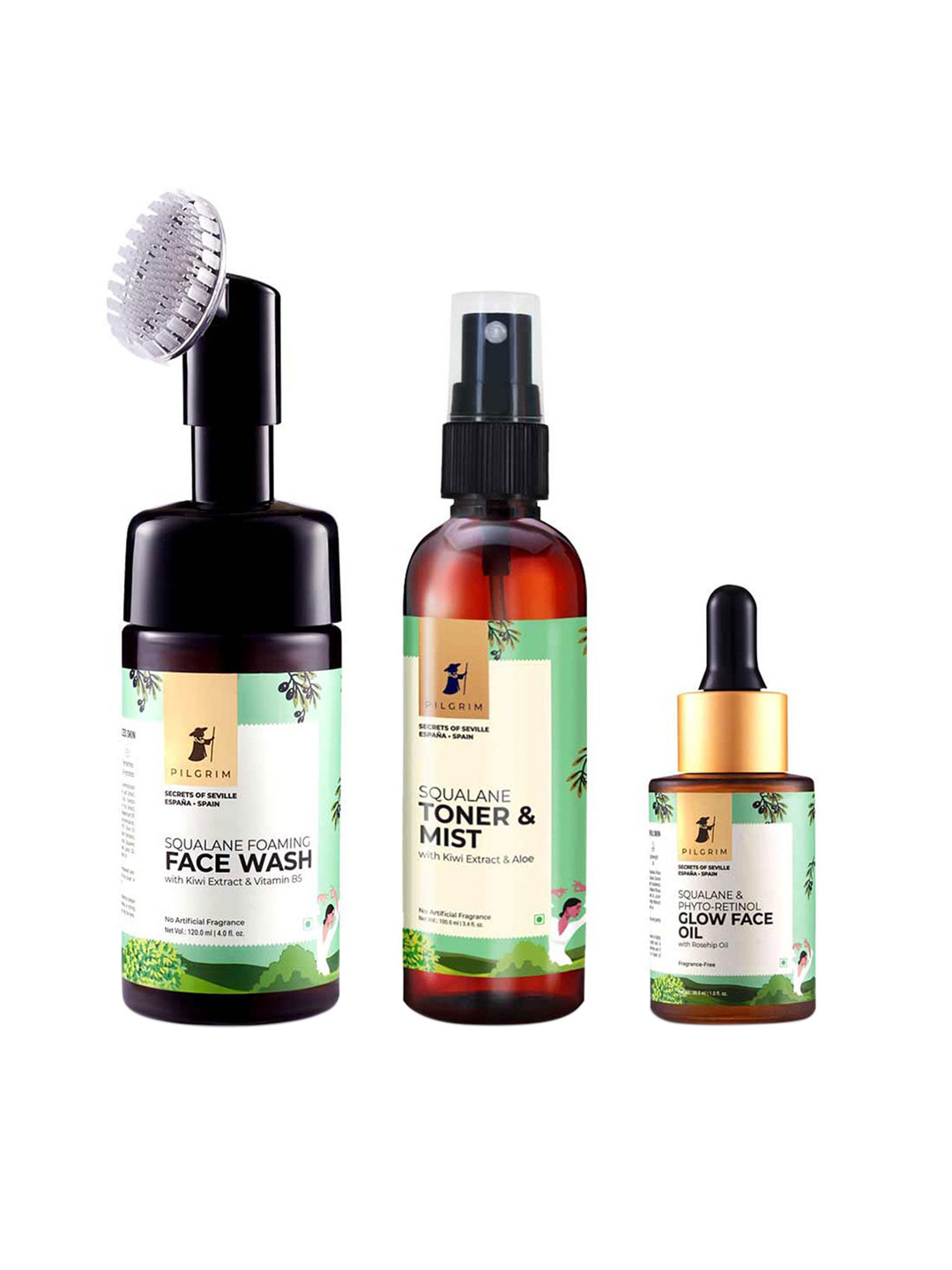 

Pilgrim Green 3-Step Squalane Hydration Boost Face Combo-Light Moisturization