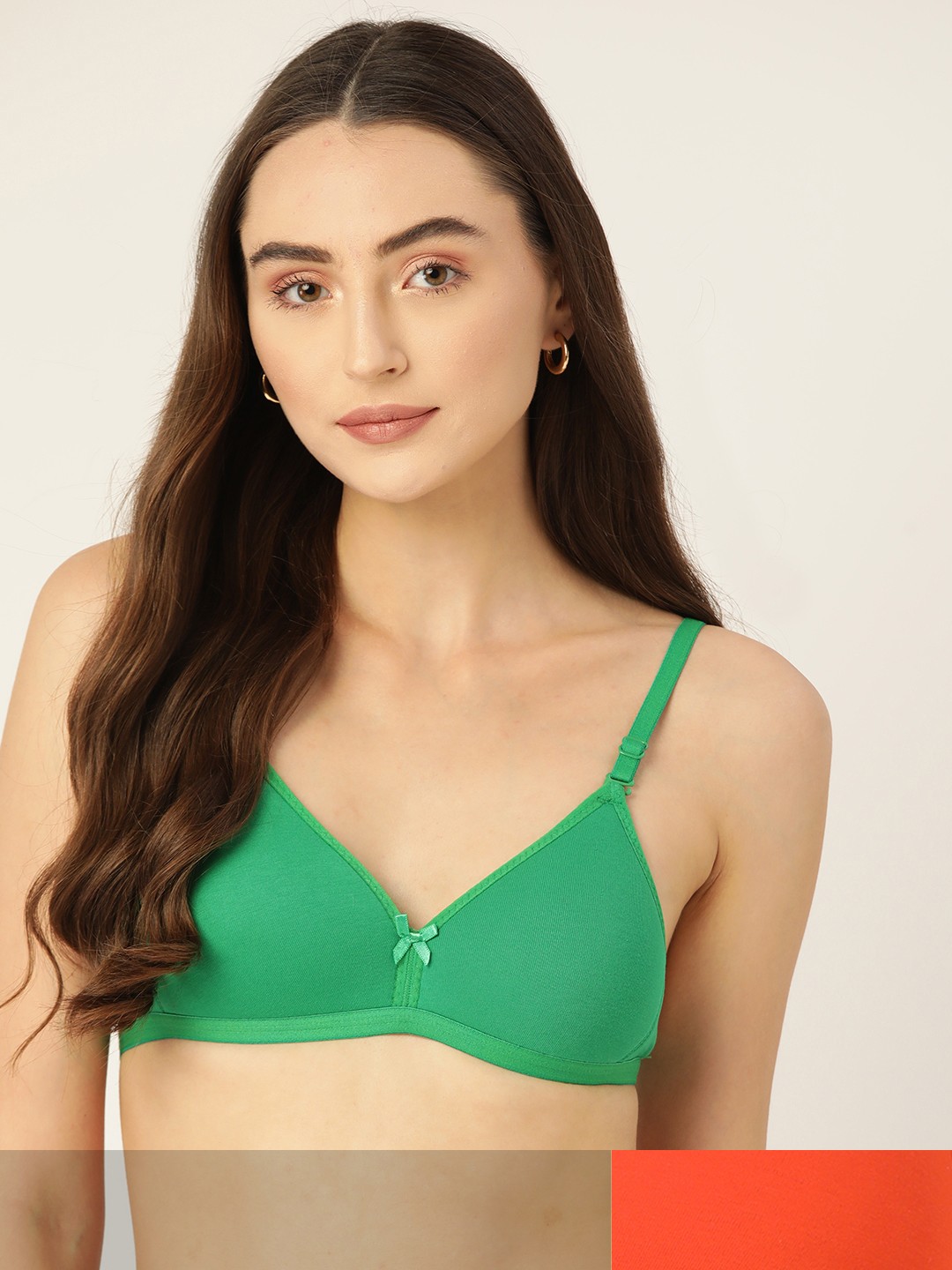 

DressBerry Pack of 2 Solid Lightly Padded Bra, Green