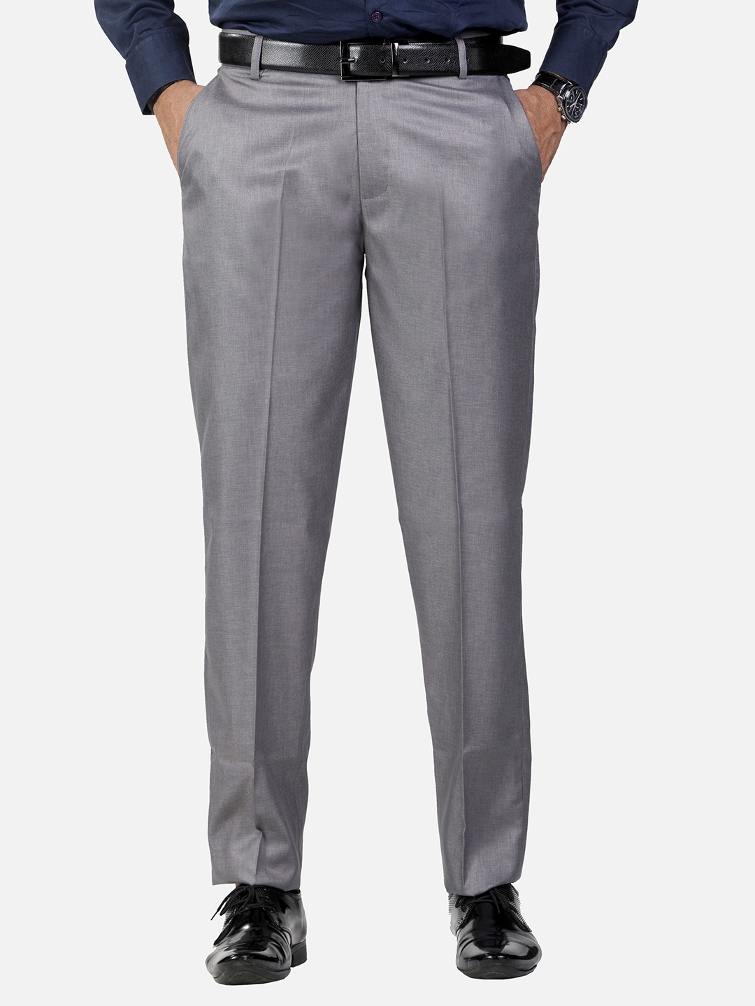 

Sam and Jack Men Grey Smart Formal Trousers