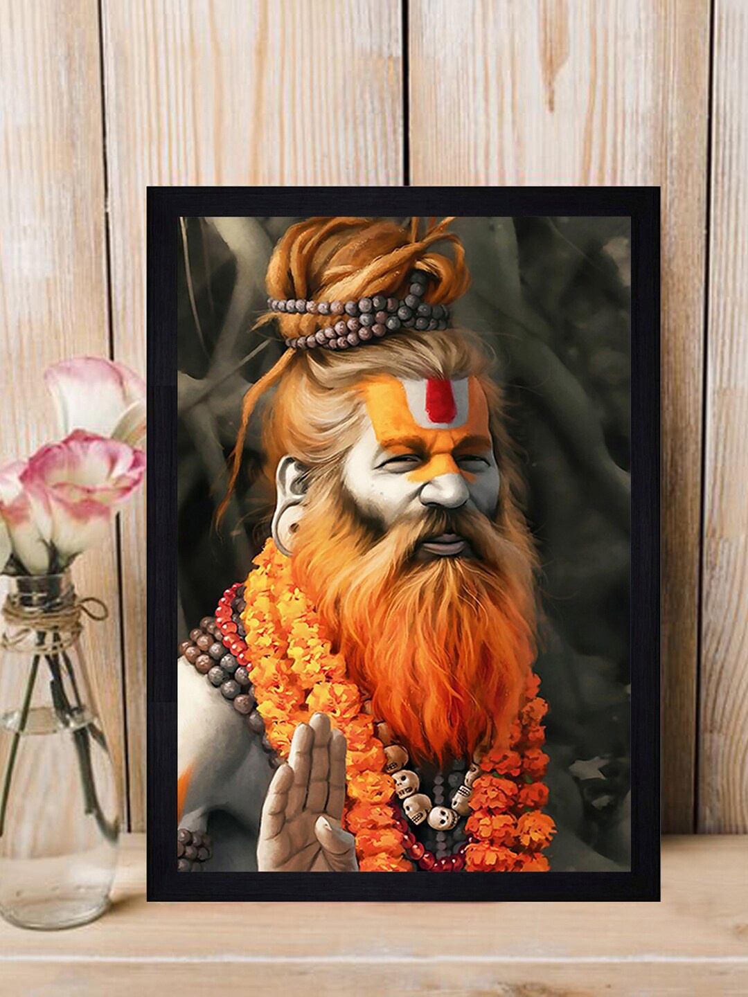 

Gallery99 Multicoloured Jata Dhari Sadhu Framed Wall Art, Multi