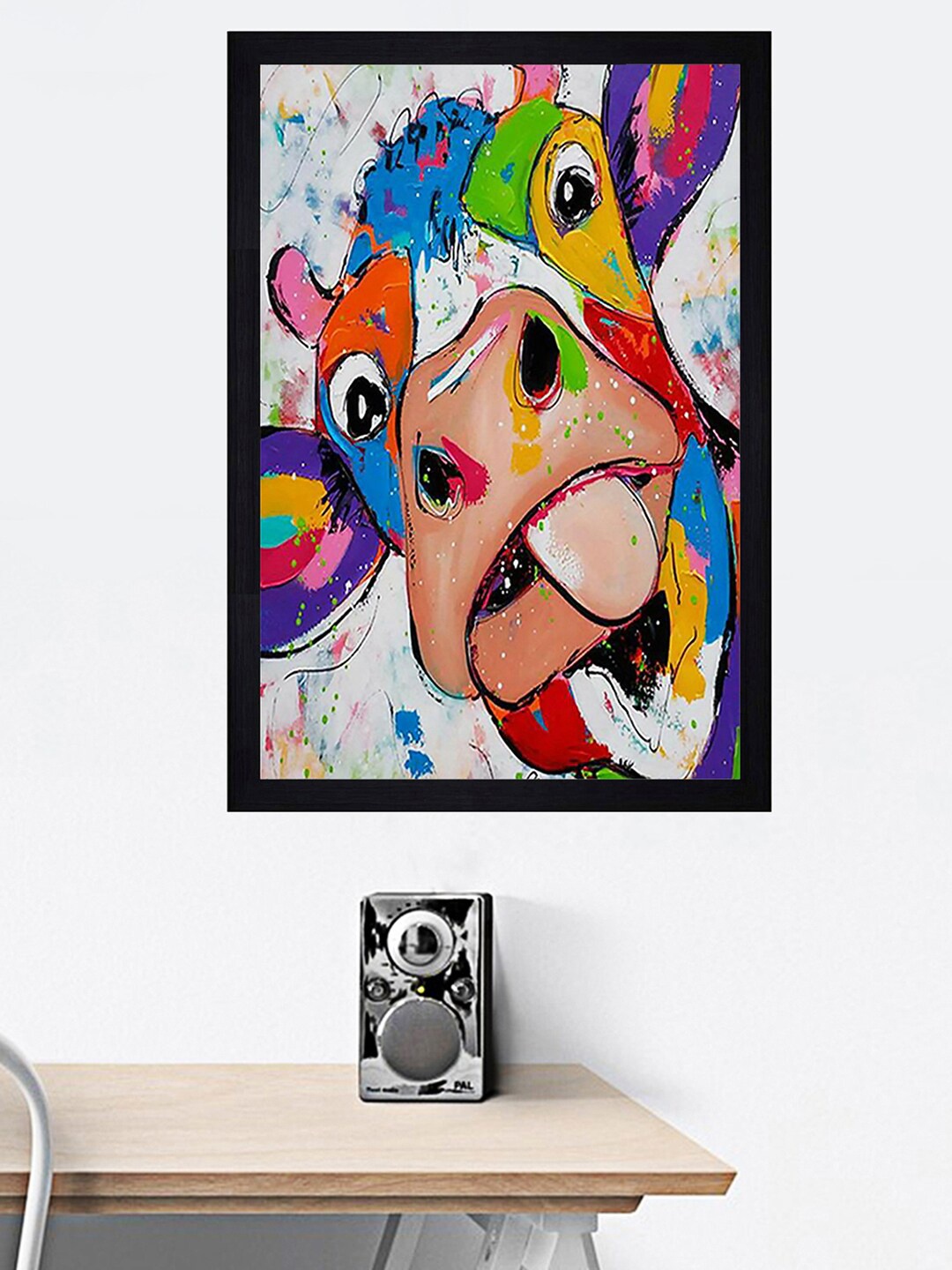 

Gallery99 Multicolored Abstract Cow Texture Paper Framed Wall Art, Multi
