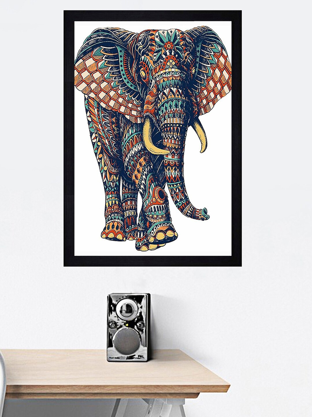 

Gallery99 Multicoloured Azure Jodhpur Elephant Framed Art Wall Print, Multi