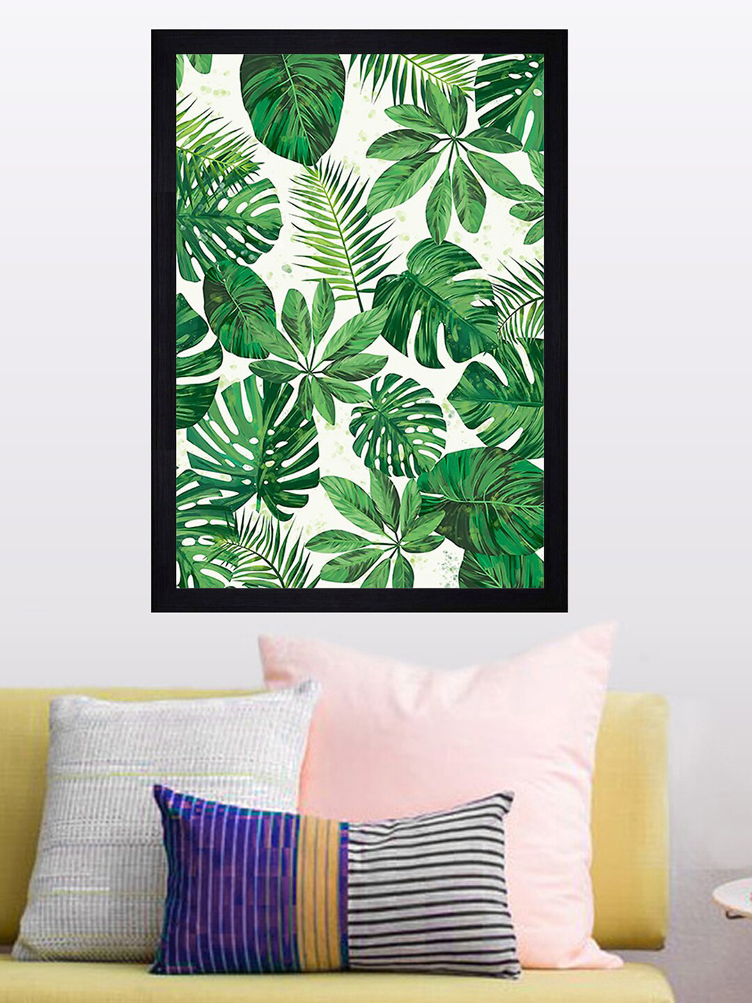 

Gallery99 Green Floral Leaf Texture Paper Framed Art Print