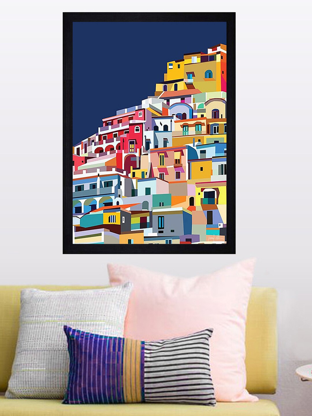 

Gallery99 Multicolored Urban Living Landscape Texture Paper Framed Wall Art, Multi