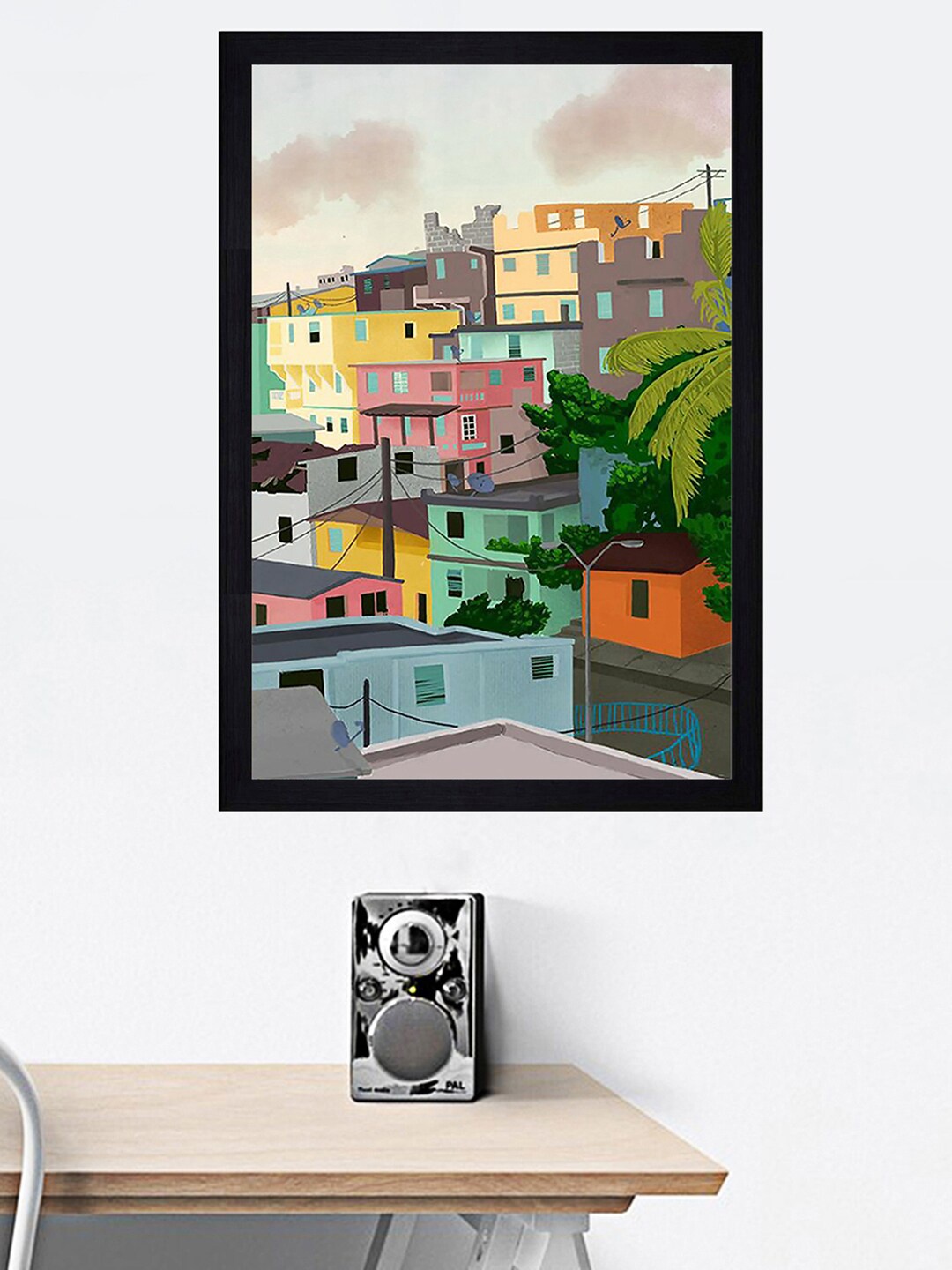 

Gallery99 Balcony Landscape Texture Paper Framed Art Print, Multi