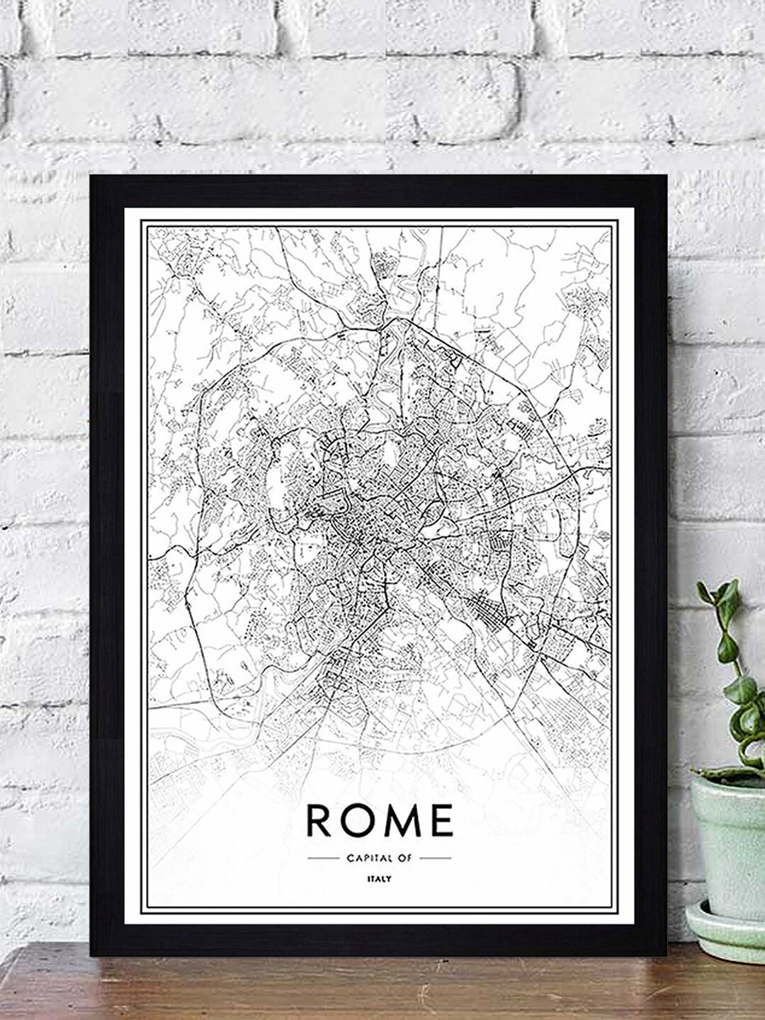 

Gallery99 Rome Black & White Texture Paper Framed Art Print, Multi