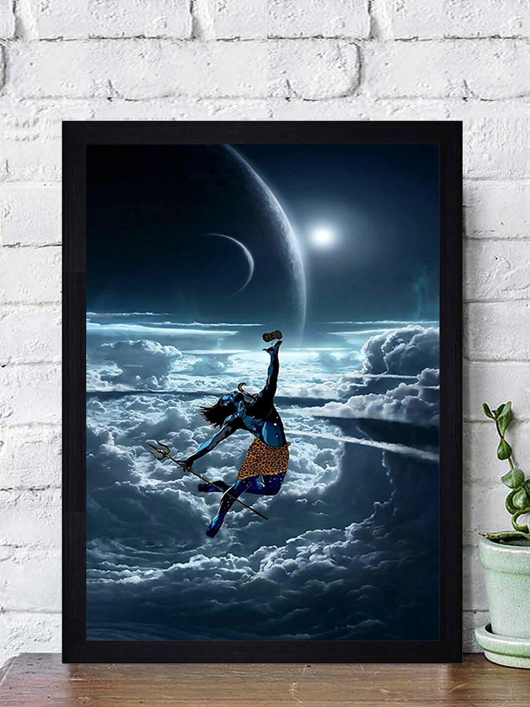 

Gallery99 Blue Dancing Shiv Paper Framed Art, Multi