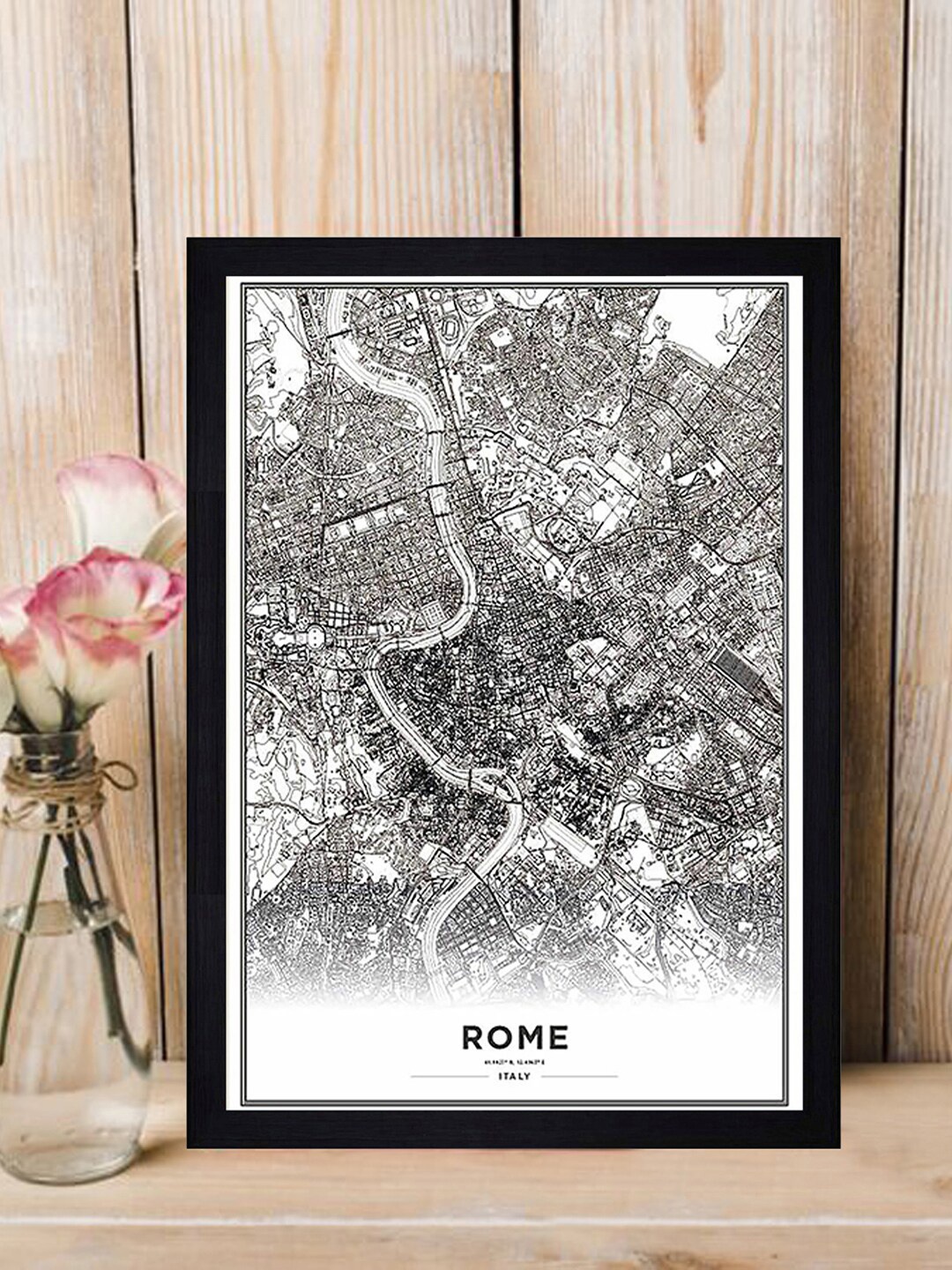 

Gallery99 Black & White Rome Texture Paper Framed Wall Art