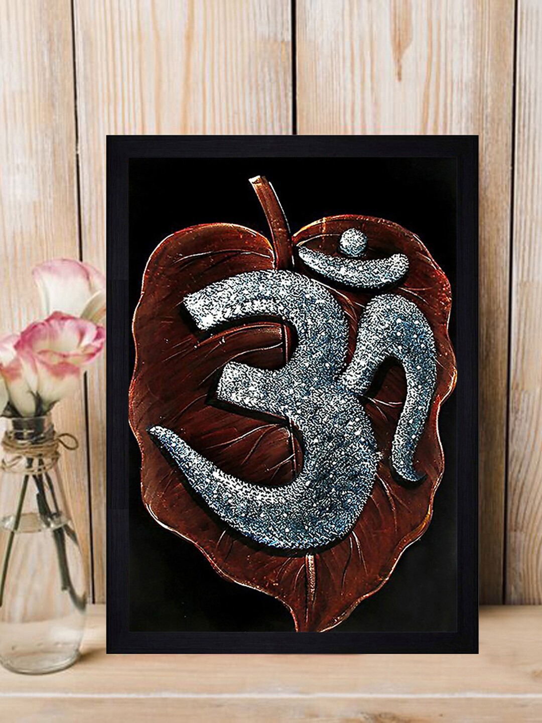 

Gallery99 Leaf Om Mantra Texture Paper Framed Art Print, Multi