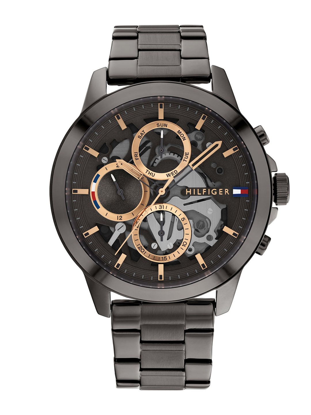 

Tommy Hilfiger Men Dial & Stainless Steel Bracelet Style Straps Analogue Watch TH1710479, Grey