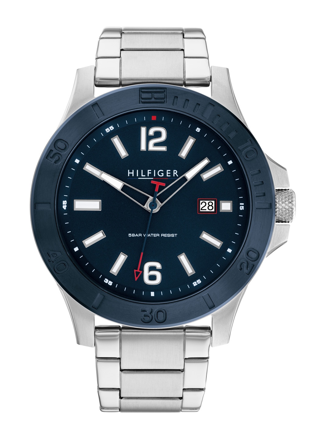 

Tommy Hilfiger Men Dial & Stainless Steel Bracelet Style Straps Analogue Watch TH1791994, Blue