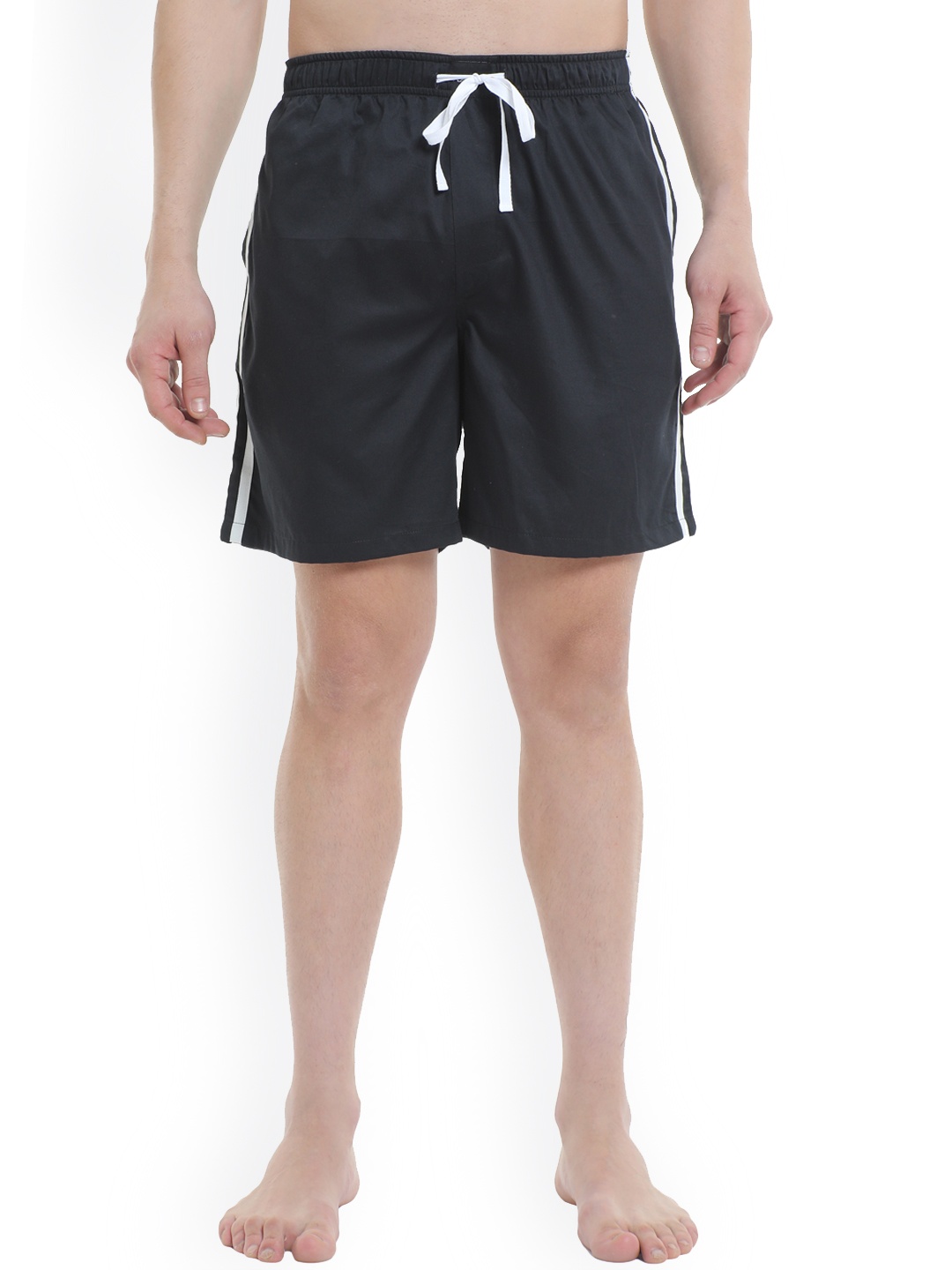 

DON VINO Men Black Striped Outdoor Shorts