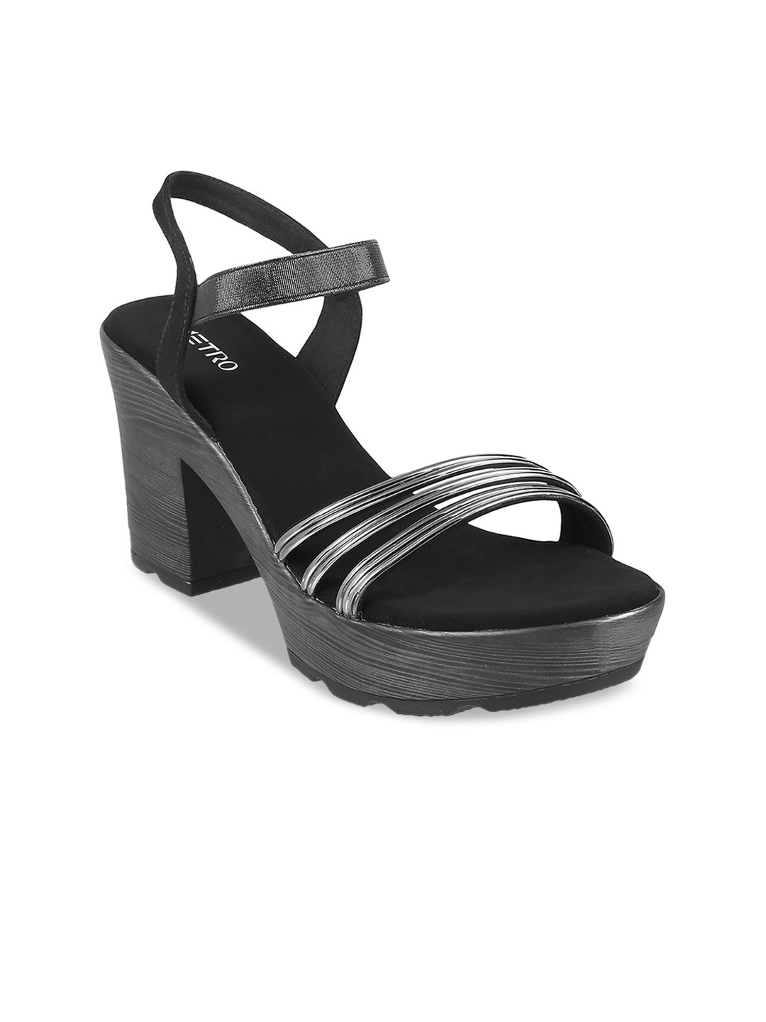 

Metro Women Grey Solid Block Heels
