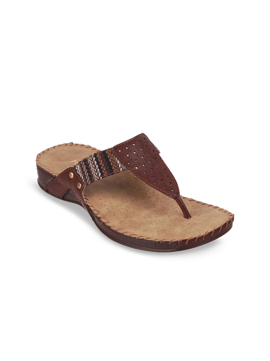 

Metro Brown Embellished Comfort Heels