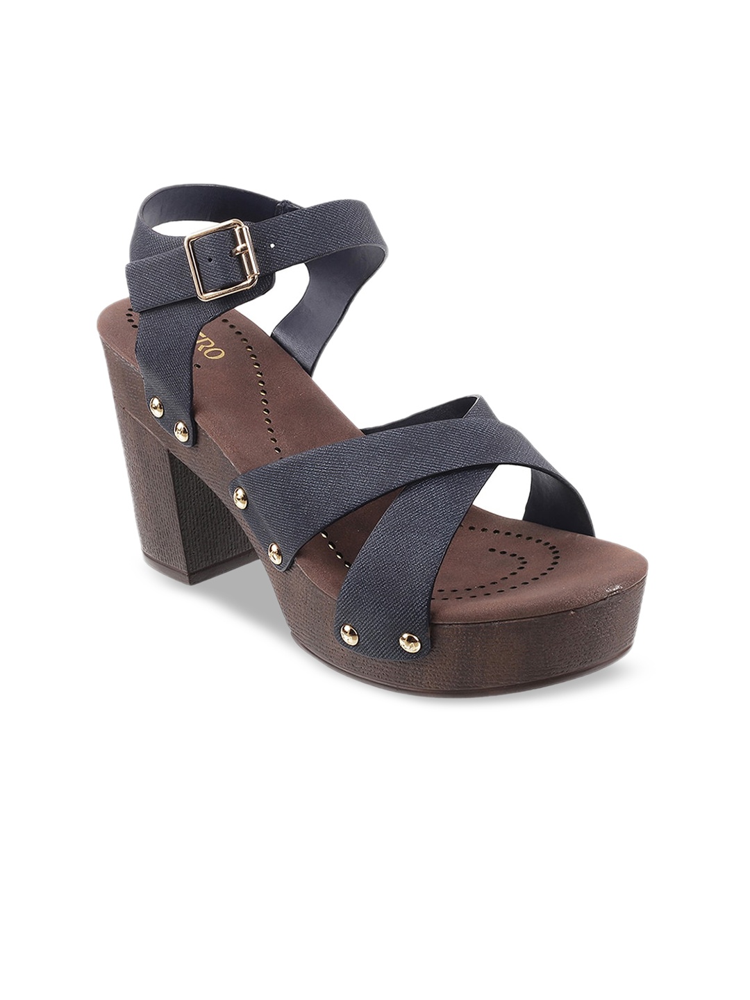 

Metro Blue & Brown Block Sandals