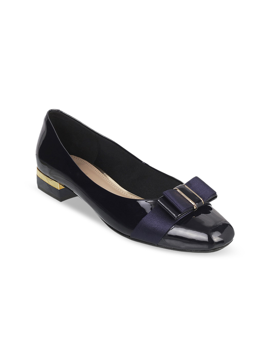 

Metro Blue Block Pumps with Bows