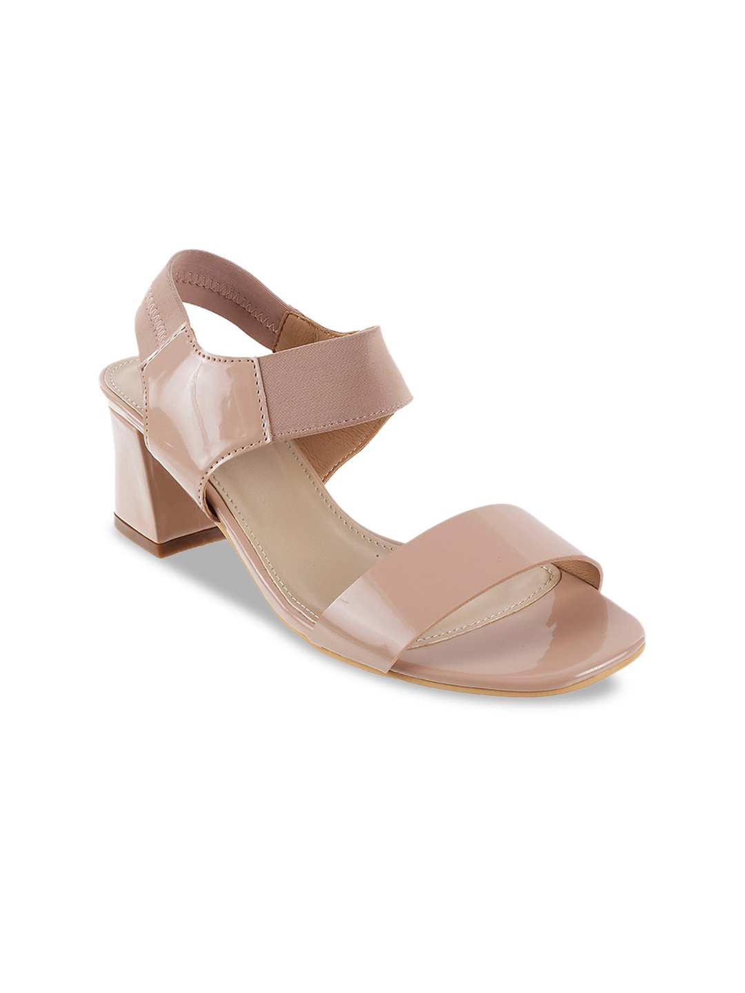 

Metro Peach-Coloured Solid Casual Block Heels