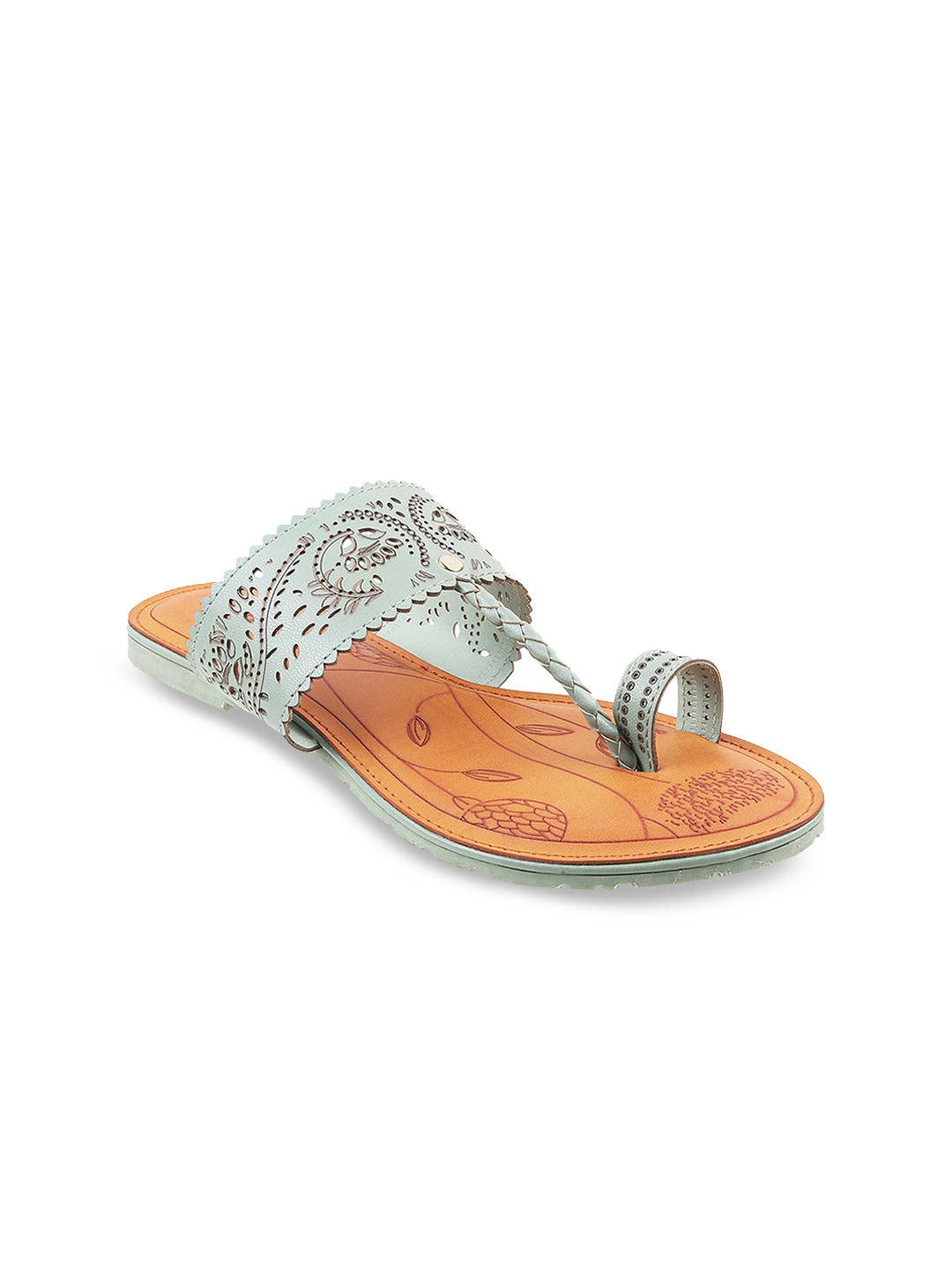 

Metro Women Green One Toe Ethnic Flats