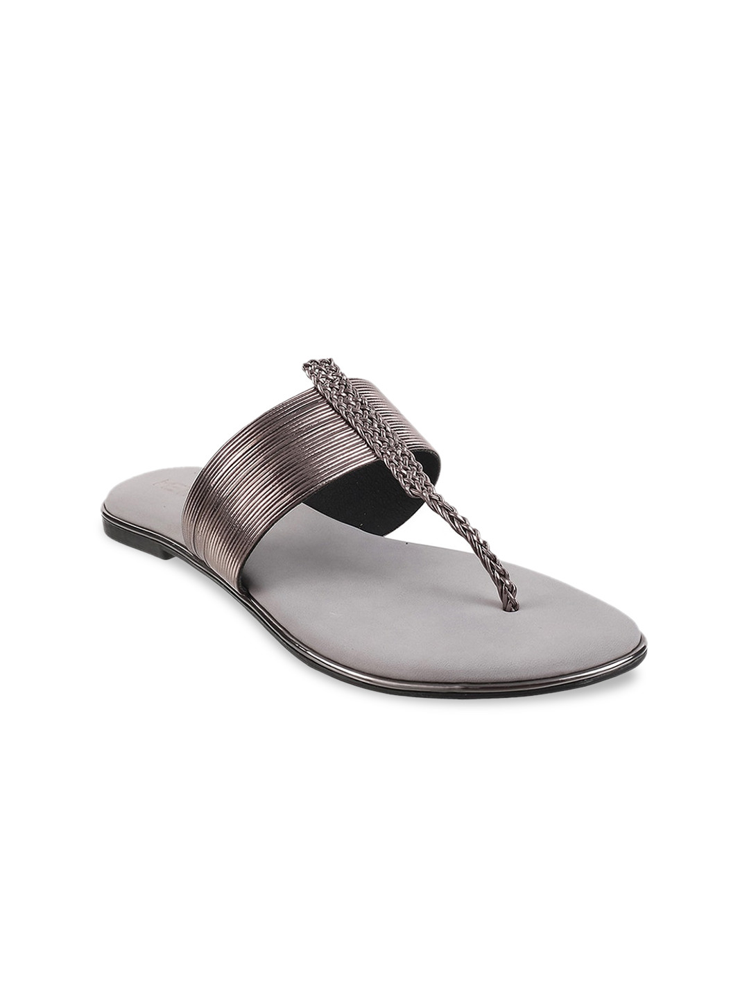 

Metro Women Grey Embellished Flats