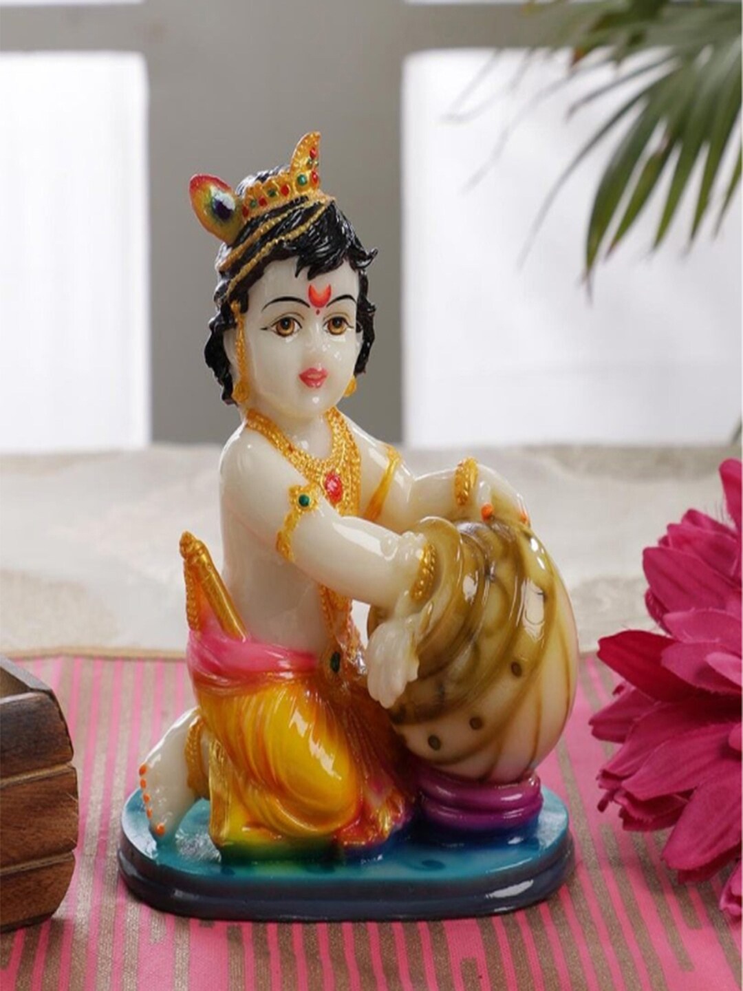

Gallery99 Off White Lord Krishna Marble Idol Showpieces