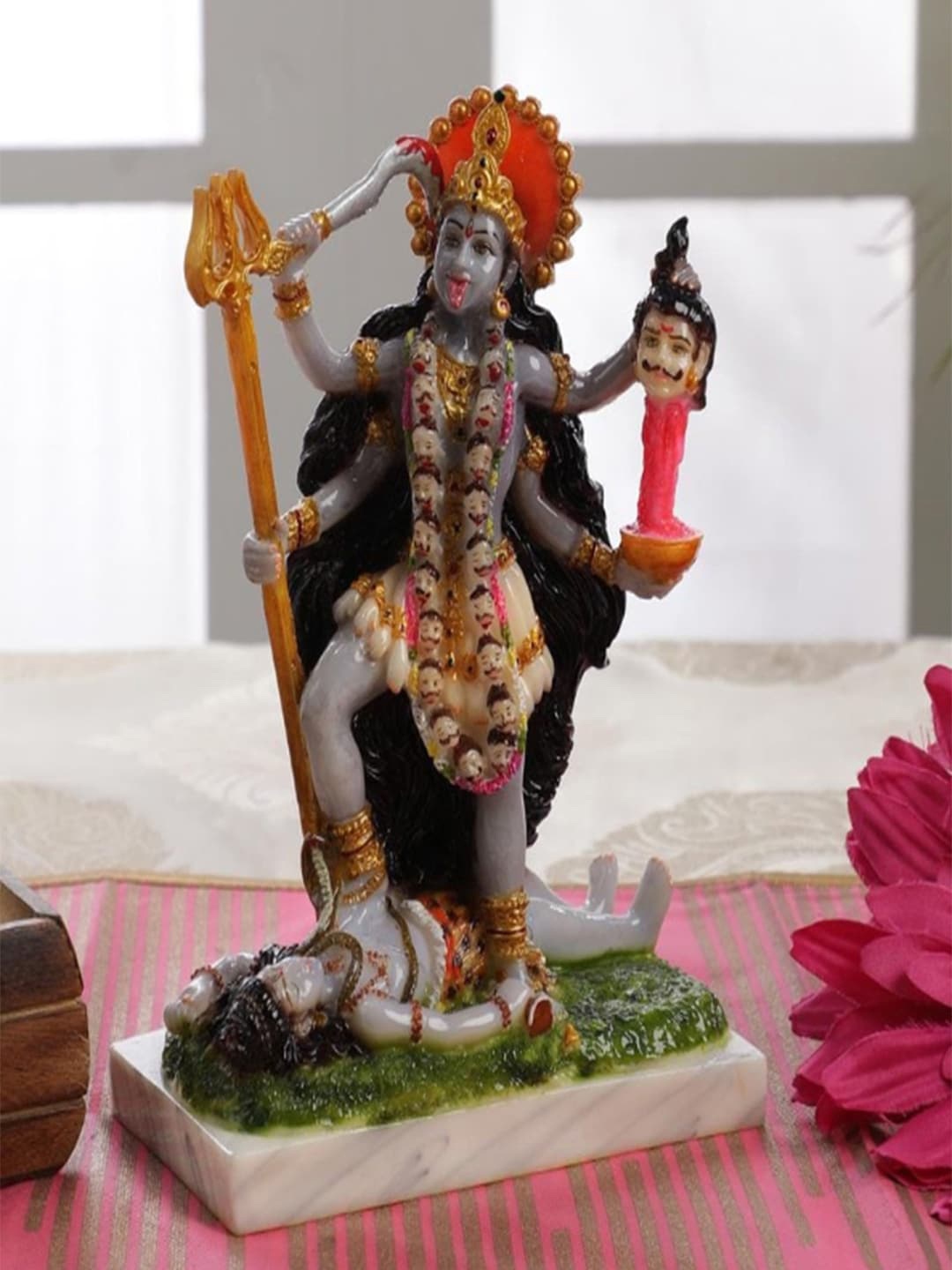 

Gallery99 Blue & Black Goddess Kali Mata Idol Showpieces
