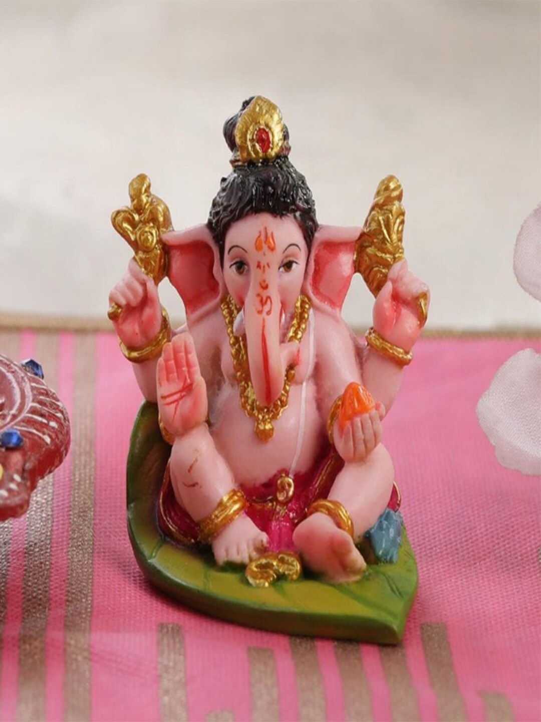 

Gallery99 Pink Lord Ganpati Idol Showpiece, Multi