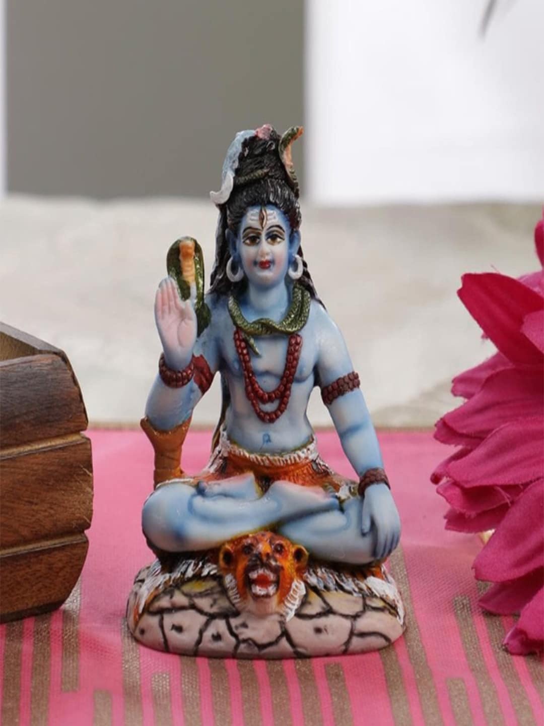 

Gallery99 Blue & Brown Lord Shiv Ji Idol Showpiece