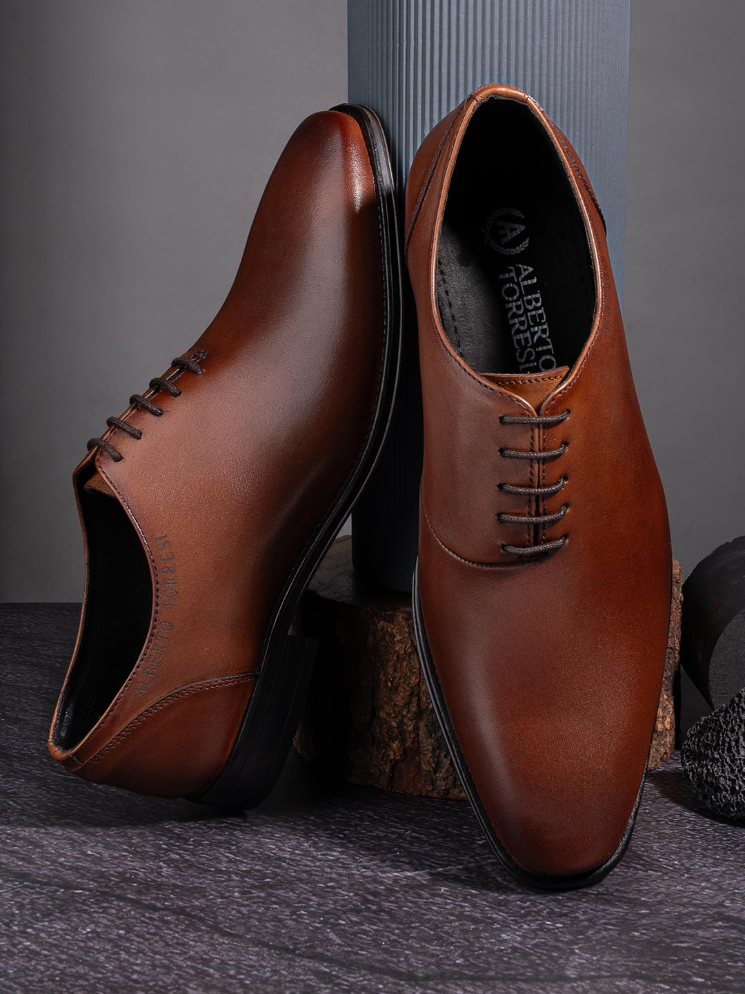 

Alberto Torresi Men Brown Formal Oxford Shoes