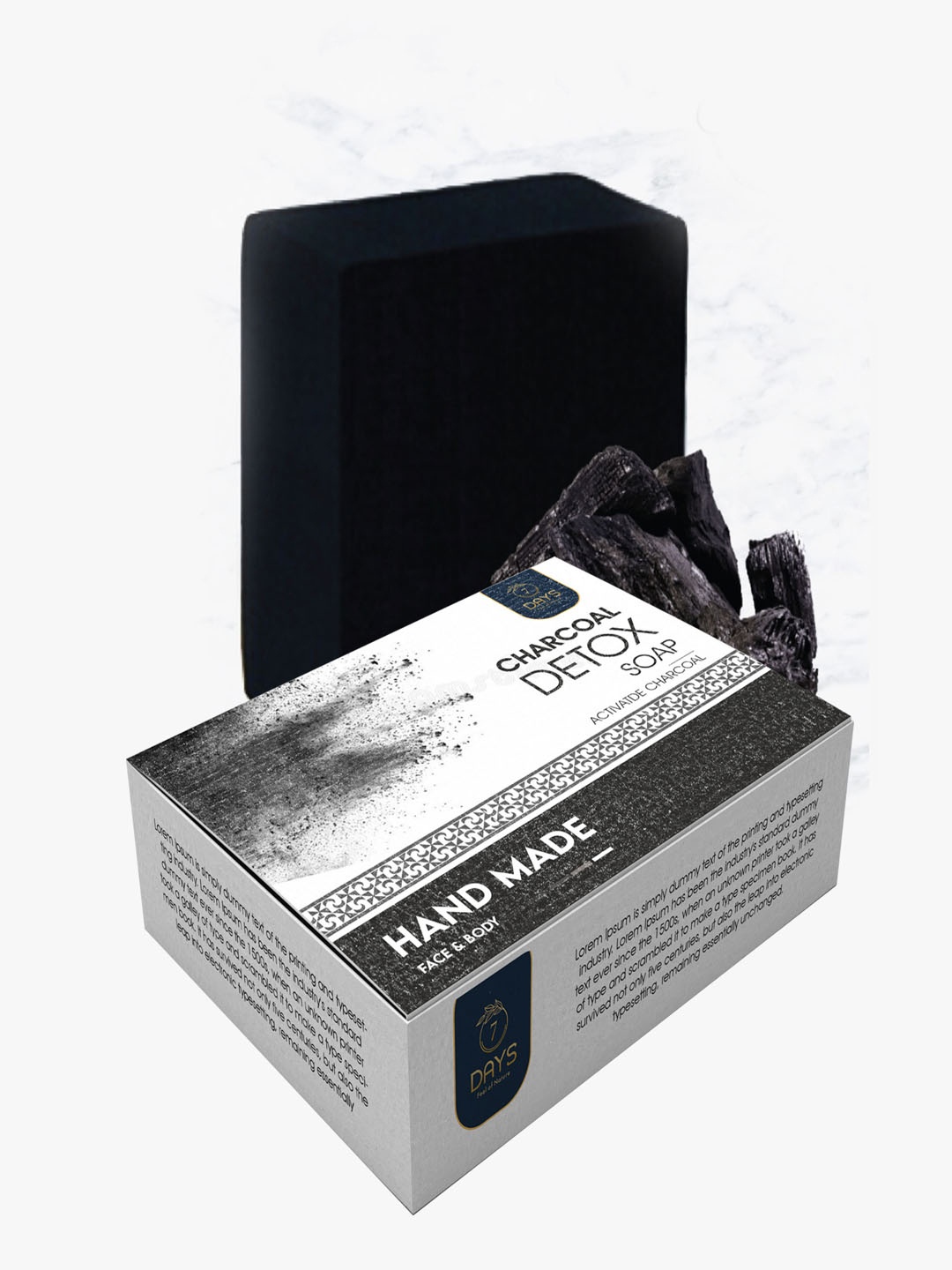 

7 DAYS Charcoal Detox Soap 100 g, Transparent