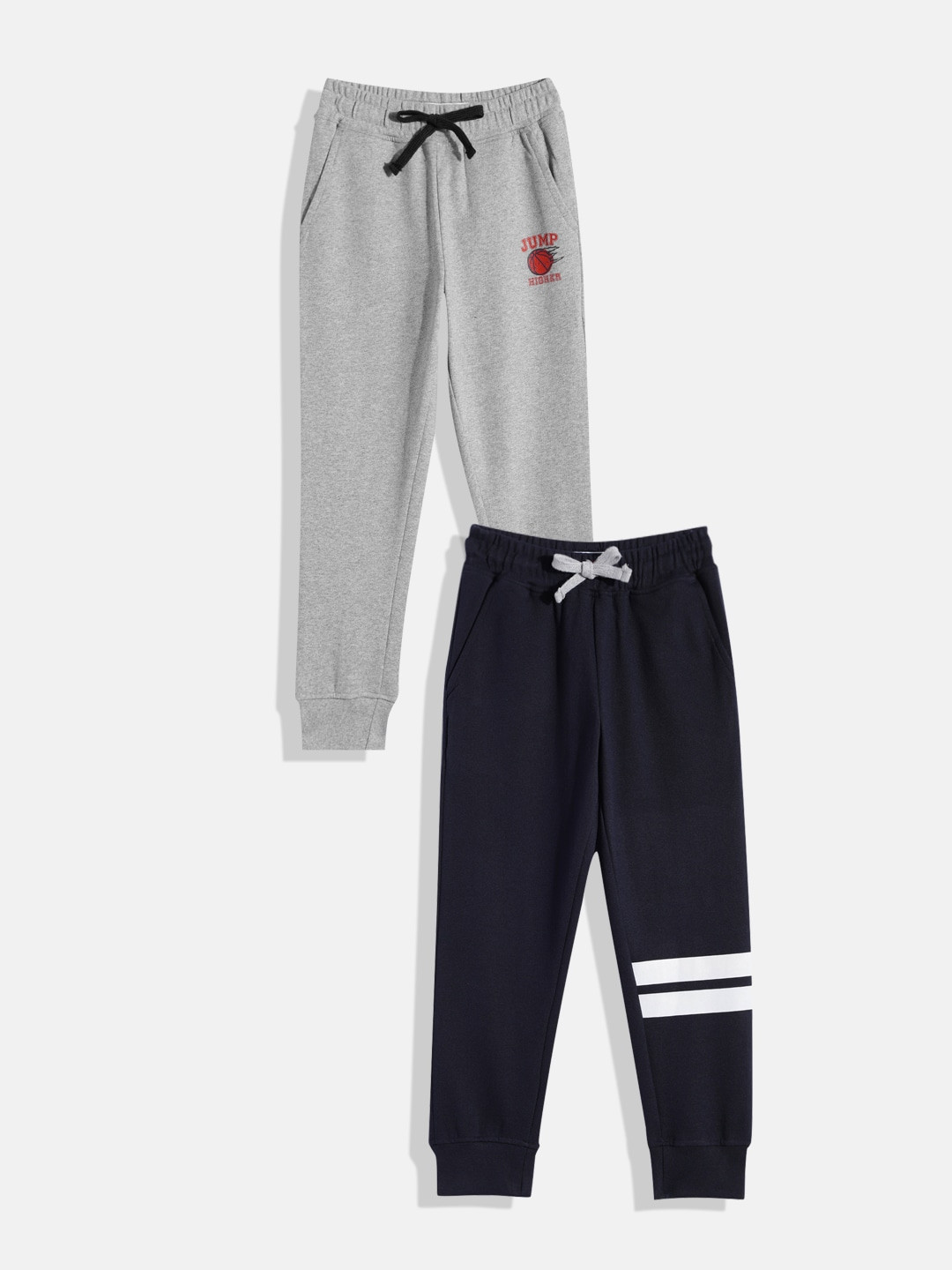 

Miss & Chief Boys Pack of 2 Joggers, Grey melange