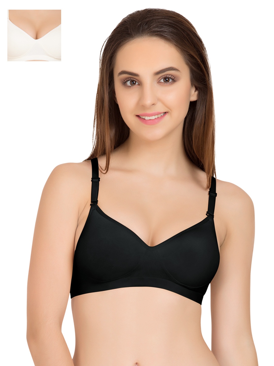 

Tweens Pack of 2 Medium-Coverage T-shirt Bras TW91313BL, Black
