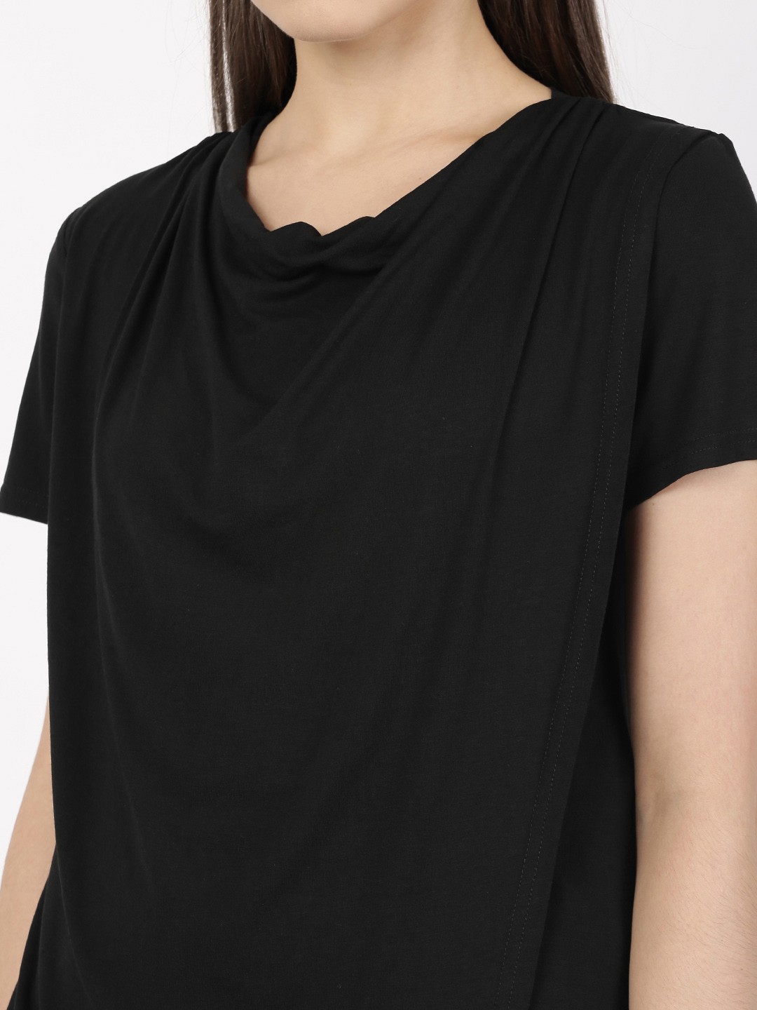

ether Women Black Solid Top