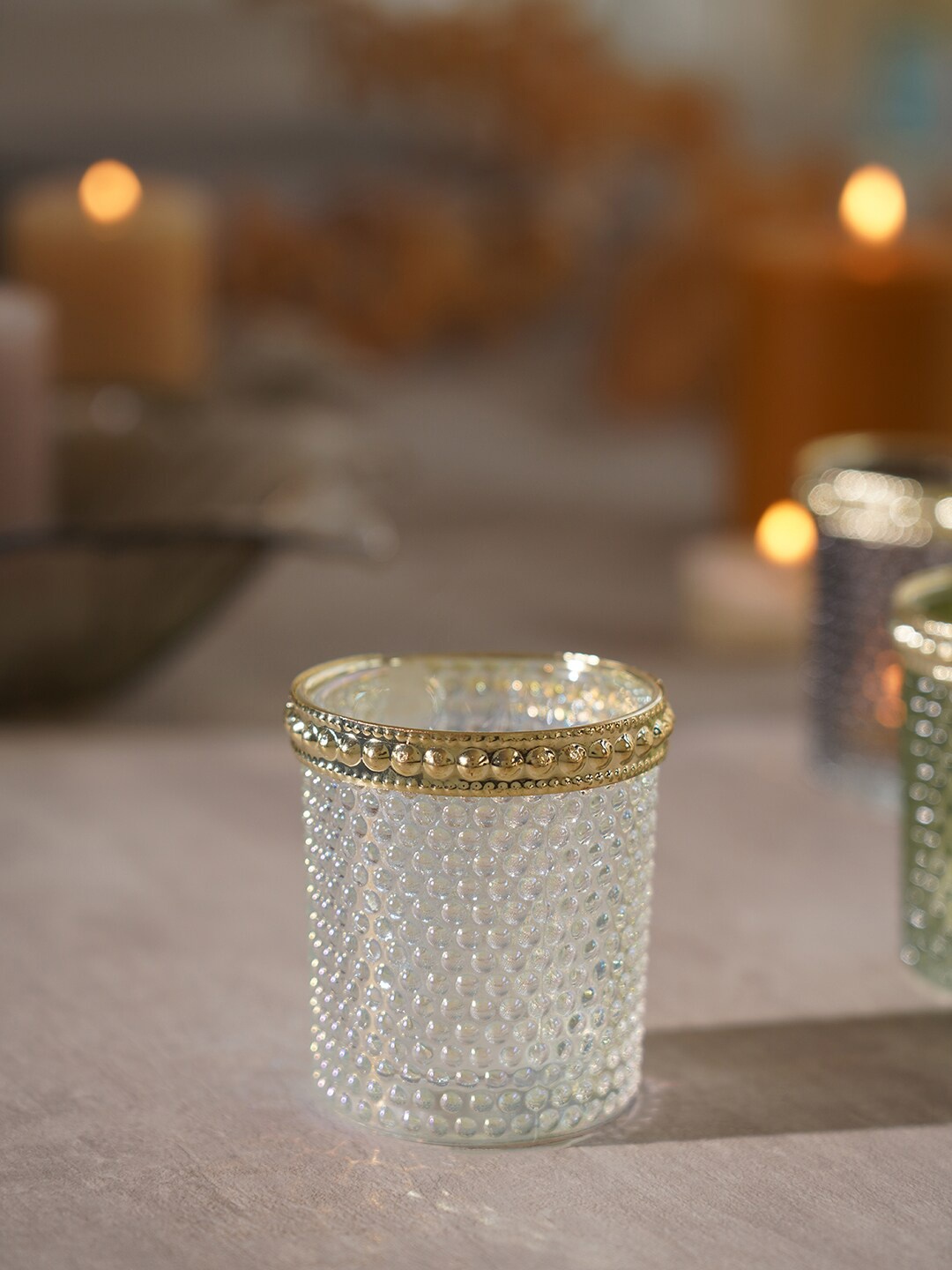 

Pure Home and Living Set of 6 Transparent Marco Large Clear Candle Holder